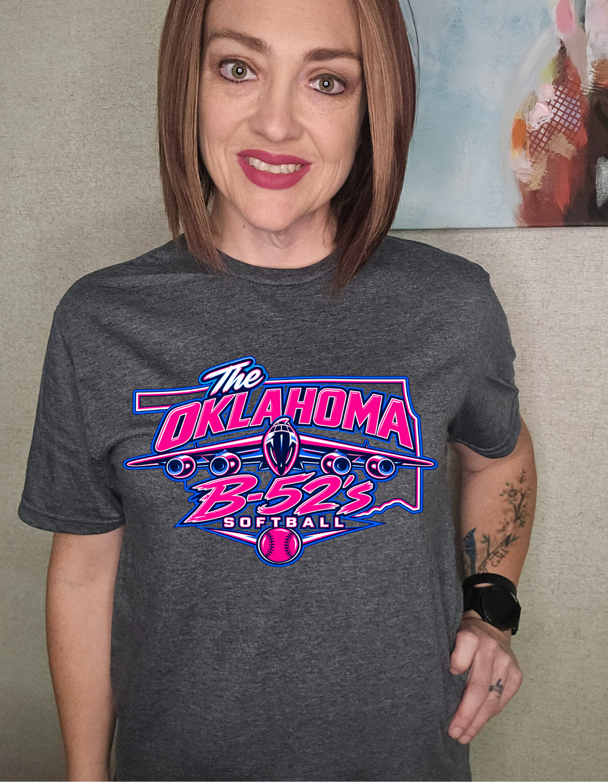 B-52's Softball - Dark Grey Oklahoma