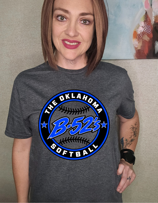 B-52's Softball - Dark Grey Circle