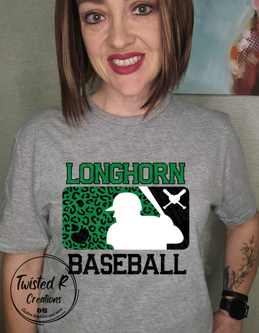 Longhorns Baseball Leopard