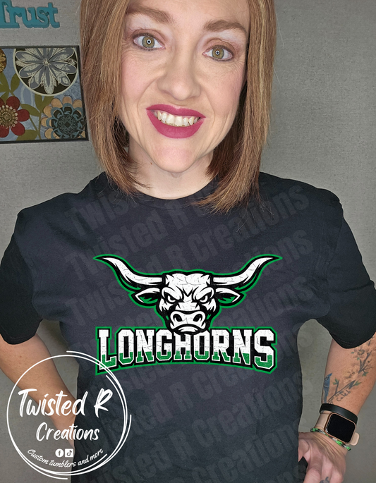 Longhorn Head Distressed